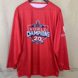 Vintage Anaheim Angels 2002 World Series Champions Long Sleeve Shirt Adult XL